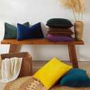 JUSPURBET Yellow Luxury Velvet Throw Pillow Covers with Piping 24x24 Inch Set of 2 Washable Accent Cushion Cases for Sofa Bed Home Decor with Hidden Zipper