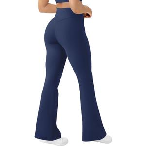 AB-Eleven Women's Yoga Pants Bootcut Flare Leggings Flared Bell Bottom Leggings High Waisted Workout Pants Tummy Control, S