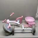 Toddler Tricycle for 1-3 3-5 Year Olds, 2 3 4 5 Year Old Girl Xmas Birthday Gifts, Pink Toddler Toys Baby Bike, Outdoor Toys for Ages 2-4, 4-Level Adjustable Seat, 3 Colorful Lighting Wheels
