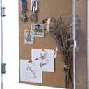 MyGift 11 x 14 Premium Acrylic Clear Wall Mounted Shadow Box Cabinet with Cork Backing and Hinged Magnetic Closure Door