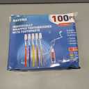 Navona 100 PCS Travel Toothbrush and Toothpaste Set, Travel Toothpaste, Bulk Toothpastes, Individually Wrapped Bulk Toothbrush, Ergonomics Handle,Medium Soft Bristle, Perfect for Hotel