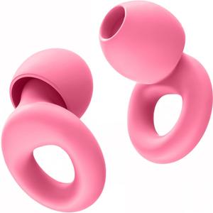 Noise Canceling Earplugs for Sleep and Concentration New Flexible Earplugs for Better Attenuation2 Pair Reusable Deal for Side Sleepers & Noise Sensitive Person 27dB Noise Cancellation Dark Pink