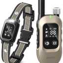 Delupet 2-in-1 Dog Bark & Shock Collar  4500FT Dog Training Collar with Remote, 3 Training Modes & LED Light, IPX8 Waterproof E Collars with Anti-Barking for Small Medium Large Dog (Titanium)