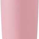Owala SmoothSip Slider Insulated Stainless Steel Coffee Tumbler, Reusable Iced Coffee Cup, Hot Coffee Travel Mug, BPA Free 20 oz, Pink (Pucker Up)