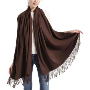 Pashmina Scarf and Shawl - Soft Women Pashminas Wrap for Wedding Evening Party Dresses, Coffee