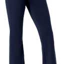 viehunt Womens Straight Leg Stretchy Dress Work Pants Business Office Casual Slacks with Pockets (Medium, Navy)