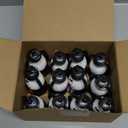 ROCEEI 12 Pcs Christmas Mini Snowman Lanterns Decorative with Flickering LED Candles Buffalo Plaid Bow Small Winter Portable Tabletop Centerpiece for Xmas Tree Indoor Outdoor Party Decor (Black)