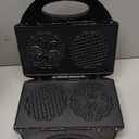 FineMade Pizzelle Maker with Non-Stick Coating, Electric Pizzelle Cookie Baker Press with Snowflake Pattern, Make Two 4 Inch Traditional Italian Waffle Cookies at Once, Recipe Included