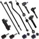 13pc Set Front Suspension Kit Ball Joint Sway bars Tie Rod End Adjusting Sleeve Track Bar Replacement for Jeep for Wrangler