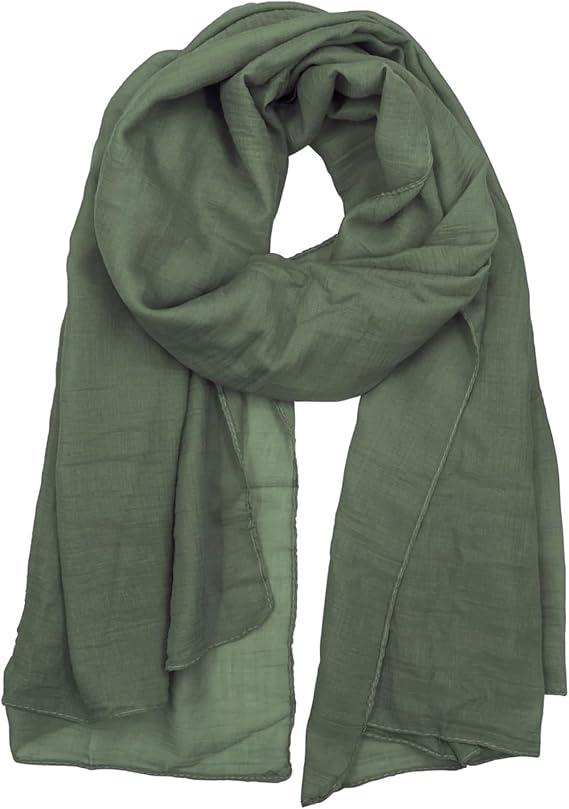 woogwin Women's Cotton Scarves Lady Light Soft Fashion Solid Scarf Wrap Shawl , One Size