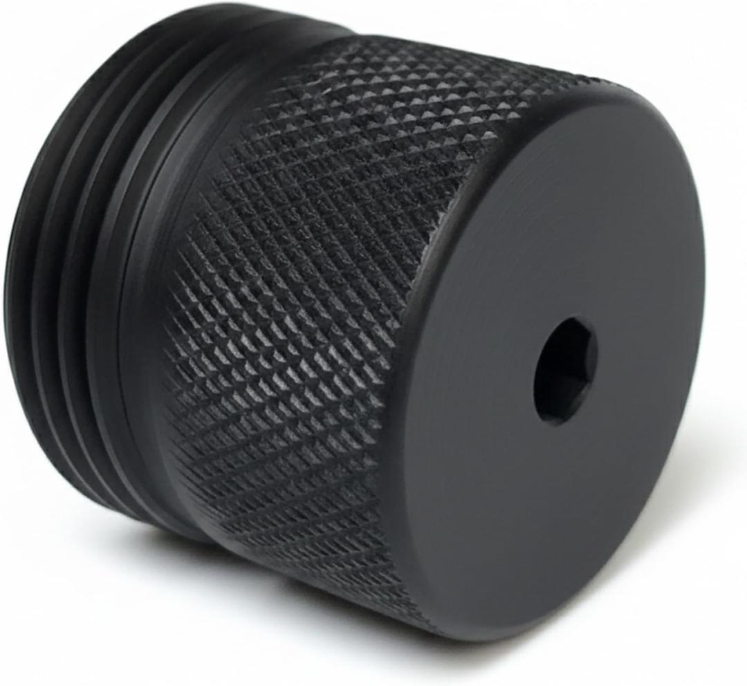 CO2 Fast Cap Adapter Compatible with BYRNA CL,Quick Release Accessories for CO2 Cylinder,Extended Grip Design,More Grip Area,No Tools Required,Black Aluminum CO2 Quick-Release Cover Adapter (1 Piece)