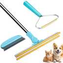 Bolfie 3 in 1 Carpet Rake for Pet Hair Removal, Tool Set of 3, 56” Long Handle Carpet Pet Hair Removal Carpet Scraper Dog Cat Hair Remover for Sofa, Couch, Car, Rug