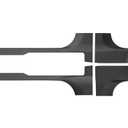 LUCKEASY 4PCS Front & Rear Door Entry Threshold Strip Protector for Tesla Model Y Juniper 2025 2026 Door Sill Protective Cover Anti-dust Pads Protector Cover for Model Y Juniper Accessories TPE Black