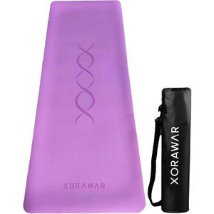 Natural Rubber Workout Mat with Bag | Thick Rubber mat 4.5 mm | Non Slip Yoga Mat Non Slip| Gym Mats for Home Gym Floor Mat, Home Exercise Mats for Home Workout Accessories, Fitness Mat, Workout Mats for Home Gym, Yoga Matt, Stretching Mat, Thick Exercise Mat