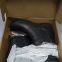 Furuian Women's Rain Boots with Plush Lining Chelsea Boots Women Snow Boots for Women Lightweight Rubber Boots Winter Ankle Rain Boots Non-slip Waterproof Outdoor Work Shoes, Fishing, Gardening Size 7