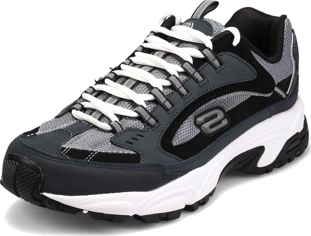 Skechers Men's Stamina Nuovo (10 Wide, Navy/Black)