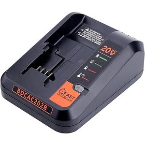20V Fast Charger Compatible with Black and Decker 20V 12V Max Lithium Battery LBXR20 LBX4020 LBXR2020, BDCAC202B 20Volt 2A Lithium Charger Compatible with Black and Decker Drill Battery