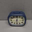 Tinload Loud Alarm Clock for Heavy Sleepers Adults, Silent No Ticking, Battery Operated, Glow in Dark dial, Lighted on Demand and Snooze(Blue)