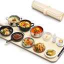 Warming Mat for Food - Electric Warming Tray, XXL(36"x16") Food Warmer Mat with Fast Full Surface Heating, Silicone Heating Mat for Party Buffet, Great Gift for Women, Hosts, New Homeowners (Beige)