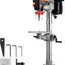 13 in Benchtop Drill Press, 7.5 Amp 120V, 288-3084 RPM Variable Speed Cast Iron Bench Drill Press, 0-45Tilting Worktable, Tabletop Drilling Machine for Wood Metal