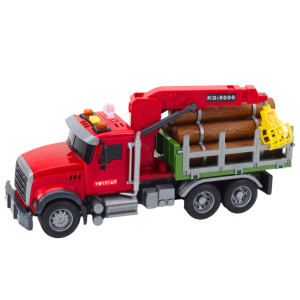 Toddler Boy Toys for 3 4 5 6 7 Years Kids, Large Flatbed Truck Toy with a Farm Truck, Friction Powered Vehicles Toys with Lights and Sounds, Birthday for Boy Girls