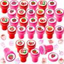 24 Pcs Strawberry Party Favors Berry First Birthday Party Favors Strawberry Mini Stamps for Kids Self Ink Stampers with 12 Designs Gift Rewards for School Supply Goodie Bag Shortcake