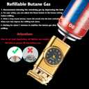 Torch Lighter, Magic Dual Flame Lighter Refillable Butane, Creative Adjustable Flame Windproof Lighter, Cool Jet Flame Butane Lighter for Men Women Friends Outdoor Candle (Without Butane) Black Dragon