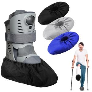 Mepase 12 Pieces Fracture Walking Boot Cover, Reusable Waterproof Non-Skid Foot Brace Cover for Walking Boot Cast Rain, Black Gray Blue (14.96 x 5.51 Inches) Mepase 12 Pieces Fracture Walking Boot Cover, Reusable Waterproof Non-Skid Foot Brace Cover for Walking Boot Cast Rain, Black Gray Blue (14.96 x 5.51 Inches)