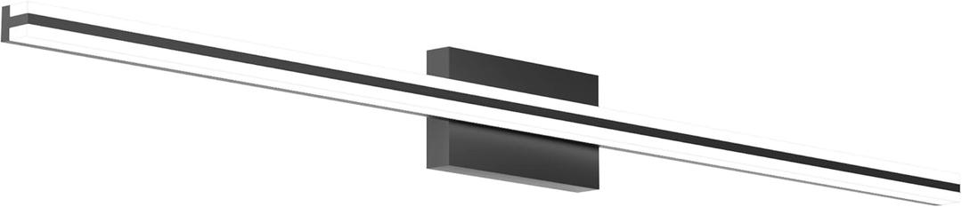 SOLFART Bathroom Lights Over Mirror Matte Black Dimmable Modern LED Vanity Lighting Fixtures 48 Inch 30W Bathroom Vanity Light