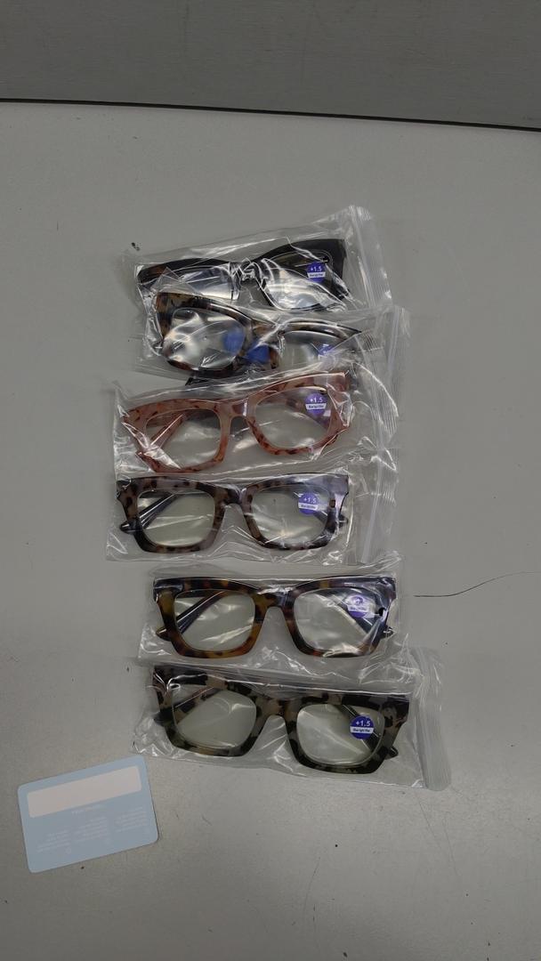 CCVOO Stylish Reading Glasses for Women, Eyeglasses, Blue Light Readers for Women, Computer Eye Glasses, Cheaters, +1.5 