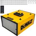 DeWALT DWXAF101 Air Filtration System, 3-Speed Hanging Ceiling Dust Collectors for Woodworking, Remote Controlled Dust Collection Systems, 2 Stage Filtration, for Shop Garage