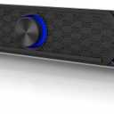 Smalody Small Computer Speakers for Desktop Gaming Monitor, PC Speakers for Desktop Monitor, Computer Speaker Wired USB Powered, Mini Soundbar with Cool Led Light Effect