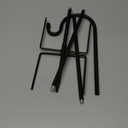 42 Inch Garden Flag Stand, Heavy Duty Metal Yard Flag Pole Holder with 5-Prong Base - Weatherproof Outdoor Decor Hook for Flags, Bird Feeders, Plant Baskets, Memorial Flags (Black)