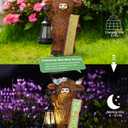 Highland Cow Statue for Garden Decor: Outdoor Welcome Cattle Lantern Decoration for Yard Lawn Balcony Patio Ornament - Gifts for Mom Women Grandma(Brown)