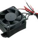 Portable Space Heater, 100W 12V Constant Temperature PTC Electric Fan Heater for Car Small Space Heating Incubator(COLOR:Black)