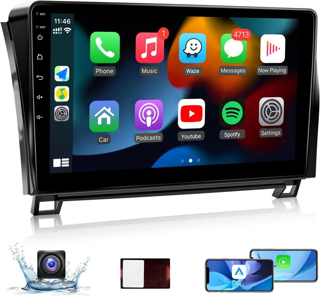Naifay Android Car Stereo for Toyota Tundra (Fit J.B.L Version) 2007-2013 Toyota Sequoia 2008-2018 with Carplay Android Auto, 10.1inch Touch Screen for Tundra Car Radio Bluetooth GPS WiFi SWC Camera