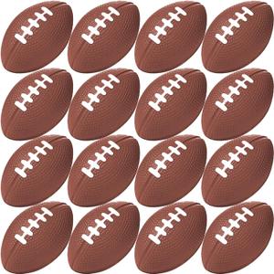 36 Pcs Mini Football Sports Stress Ball Bulk 4 inch Mini Foam Sports Ball Kids Adults Football Sports Party Favor Ball Small Relaxable Balls for School Carnival Reward Party Bag Gift Fillers