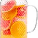 Hannadepot Glass Pitcher, 3.5L/118 oz Glass Water Pitcher with Lid and Spout, Heat/Cold Resistant Borosilicate Glass Water Carafe for Coffee, Juice and Homemade Beverage