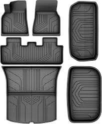 YITAMOTOR 9PCS Tesla Model Y Floor Mats 7 Seater 2024 2023-2021 Cargo Mats Full Sets All-Weather Floor Mats for Model Y 2024 Accessories ,3D Anti-Slip Rear Trunk Mat Cargo Liners Interior