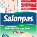 Pack of 2 Salonpas Pain Relieving Patch, LARGE, 6 Count, for Back, Neck, Shoulder, Knee Pain and Muscle Soreness, 8 Hour Pain Relief