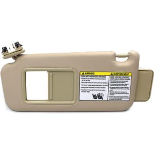 Nakuuly Left Driver Side Sun Visor Beige with Sunroof Compatible with Toyota RAV4 2006 2007 2008 2009 2010 2011 2012 2013 Replaces # 74320-42501-A1