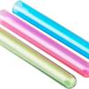 5 5/8" Neon Plastic Test Tube Shot Assorted Colors 3/4 oz Shooter - 100 Pack