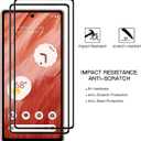 for Google Pixel 7a 2023 Full Coverage Screen Protector, [2 Pcs] Black Silk 9H Hardness Tempered Glass Screen Protector for Google 7a 6.1", Bubble Free, Anti-Scratch (Full Cover)