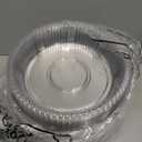 Vesici 30 Pcs 9'' Plastic Pie Containers Disposable Clear Dessert Containers with Lids Round Pie Keeper Clamshell Takeout Food Carrier for Takeout Boxes Food Cake Doughnut Storage (9.5 Inch)