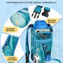 Toykee Portable Dog Water Bottle Carrier Bag for PupFlask 27oz - Travel Bottle Purse with Phone Pocket Strap, Pet Water Bottle Holder Cover Sling for Easy Walking Hiking (No Water Bottle) (Blue Marble)