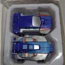 Collision Transforming Dinosaur Car Toy, Magnetic Dinosaur Transformer Car Toys Party Favors Birthday Christmas Party Birthday for Kids (Blue)