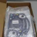 3D Cute Press Astronaut Case for Samsung Galaxy Tab A9 8.7 inch 2023 SM-X110/X115/X117,Kawaii Cartoon Character Space Soft Silicone Rotating Stand Case with Lanyard for Kids Teens Girls Women