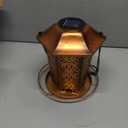 Solar Bird Feeders for Outdoors Hanging - Premium Grade Metal Bird Feeder, Chew-Proof, Weather and Water Resistant Wild Bird feeders, Outside and Garden Decoration-New