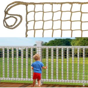 Safety Rope Net Kids Pet Stairs Balcony Railings Protection Rope Netting Playground Net Sports Netting Baseball Softball Backstop Nets (3.3X13.1ft)