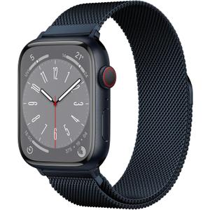 Original Milanese Loop Band Compatible with Apple Watch 38mm 40mm 41mm 42mm 44mm 45mm 46mm 49mm - Women & Men Magnetic Closure Adjustable Metal Strap for iWatch Series 11 10 9 8 7 6 5 4 SE2 3 Ultra2 3 (Midnight)